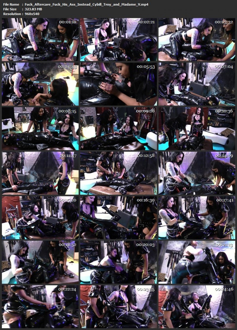 Fuck Aftercare! Fuck His Ass Instead - Cybill Troy and Madame V (323 Mb)
